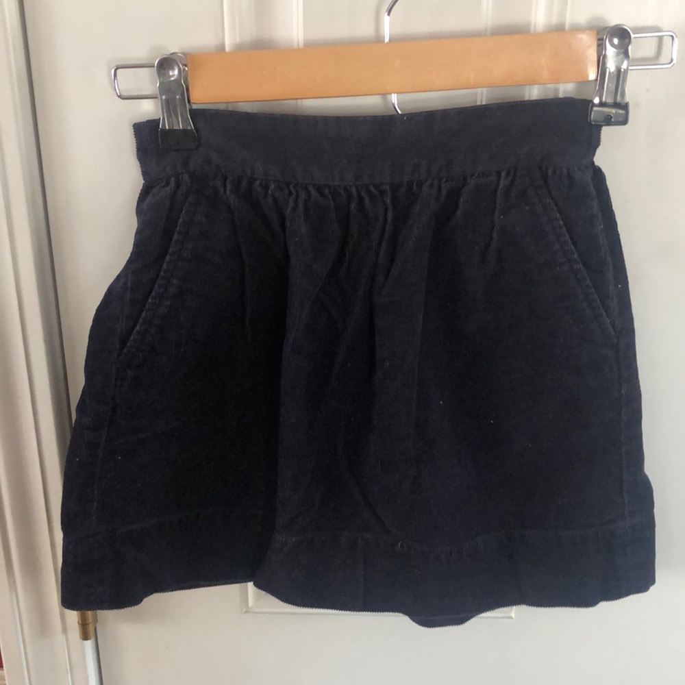 Crewcuts corduroy Navy skirt size 6-7